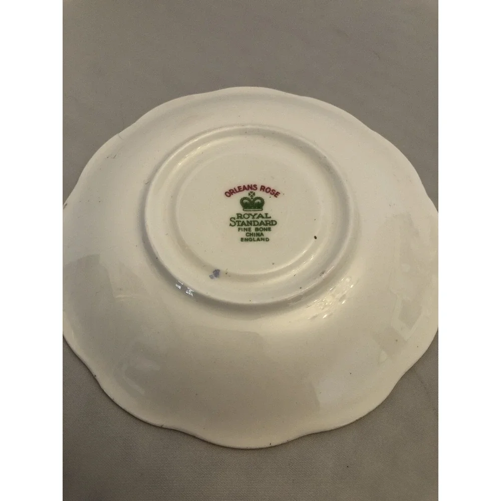 Royal Standard England Orleans Rose‎ Fine Bone China Saucer & Jason Tea Cup Gold